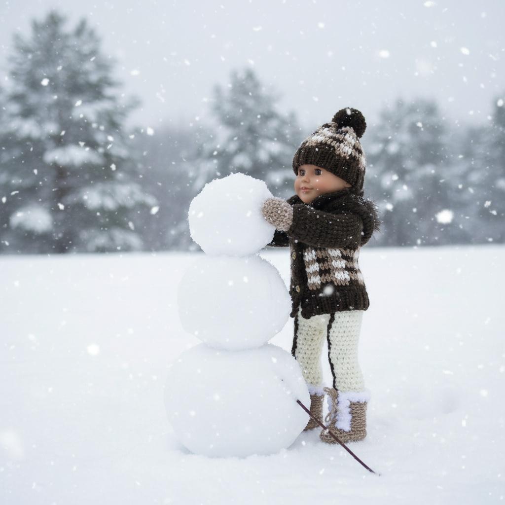 18" Skiing outfit for doll