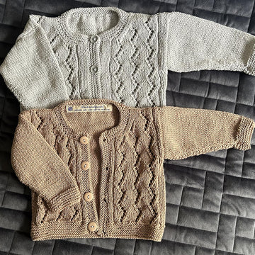 Zig-Zag Cardigan, Rompers and Bonnet