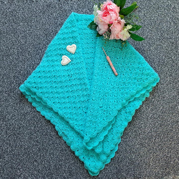 Crochet Emerald Victorian Shawl Pattern