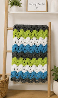 Ripple Fan Crochet Blanket