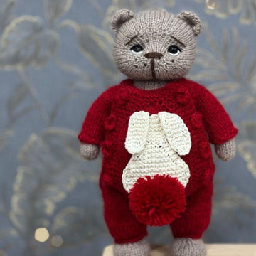 Knitting Teddy Bear Pattern with Clothes
