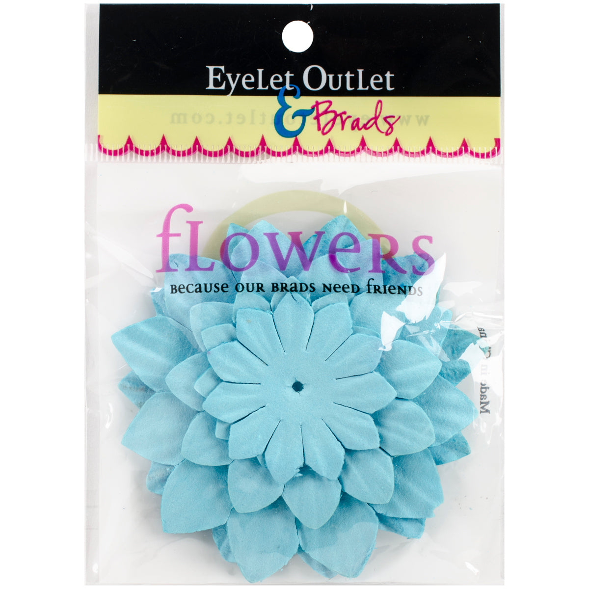 Eyelet Outlet Flowers 40/Pkg - Blue