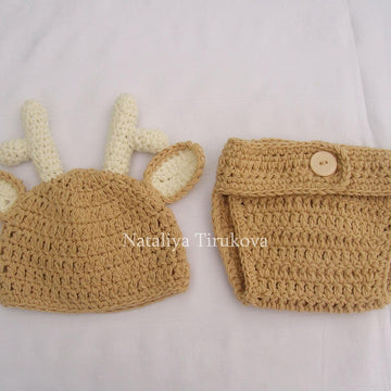 Deer Baby Hat and Diaper Cover