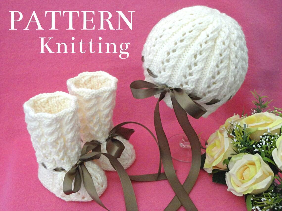 Baby Shoes Baby Cap Knitted Baby Set by Elena Mitchell