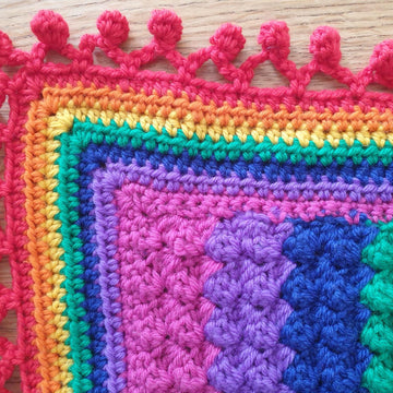 Bright and Bold Rainbow Blanket