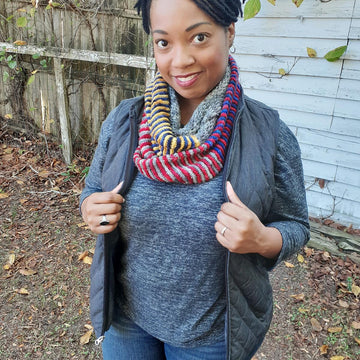 Sugar Stripe Infinity Scarf