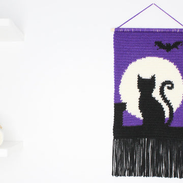 Midnight Cat Wall Hanging