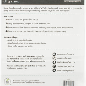 Hero Arts Cling Stamps 6"X6" - Parasol Pattern Bold Prints