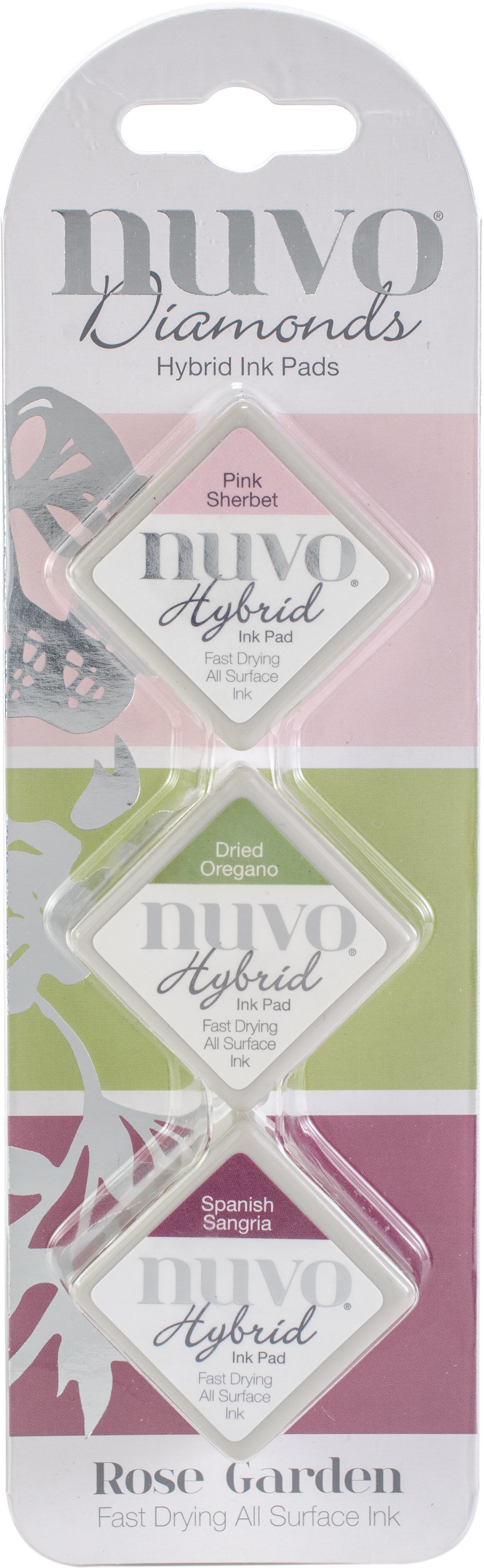 Tonic Studios Nuvo Diamond Hybrid Ink Pads 3/Pkg - Rose Garden