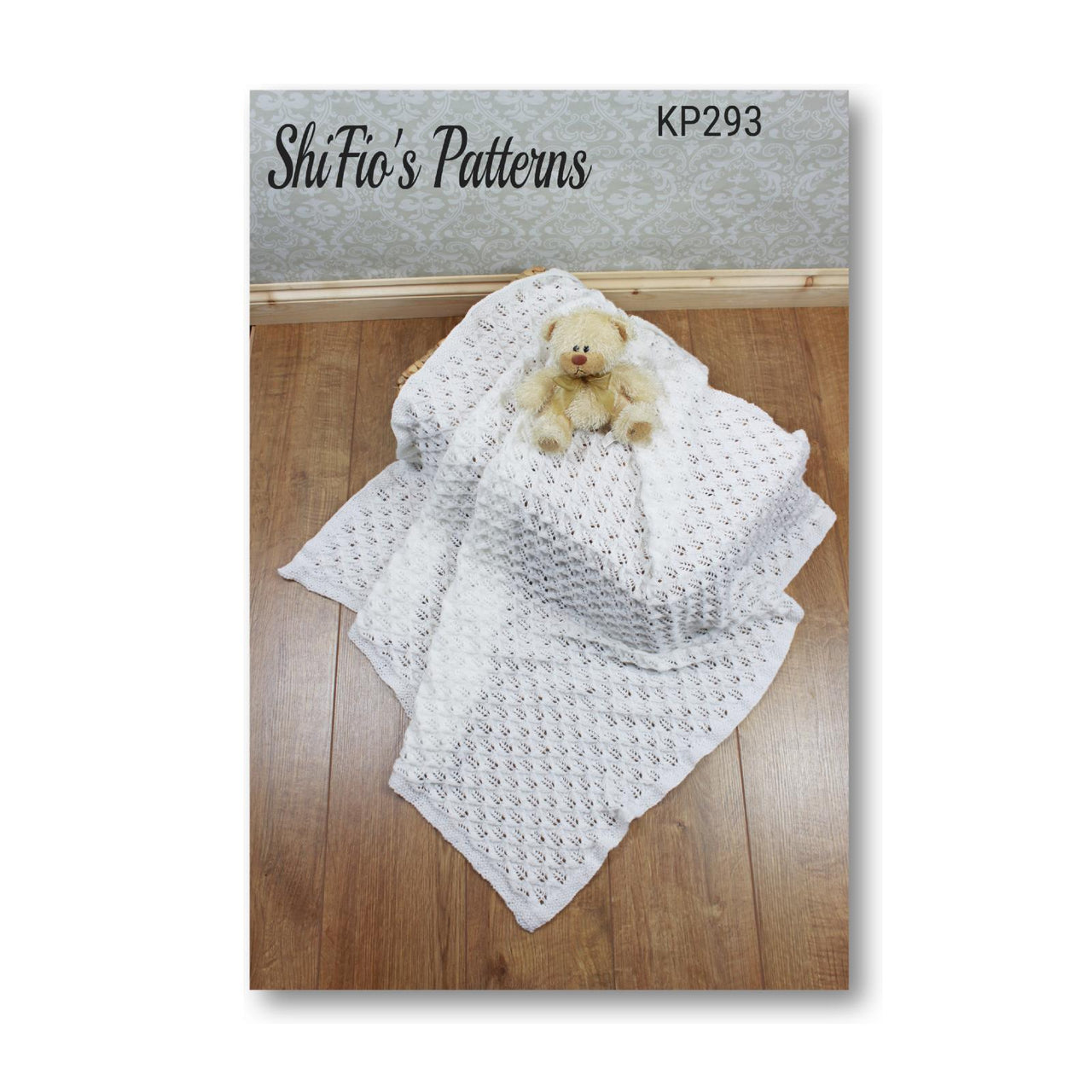 293- Baby Square Shawl Blanket Afghan Knitting Pattern 293