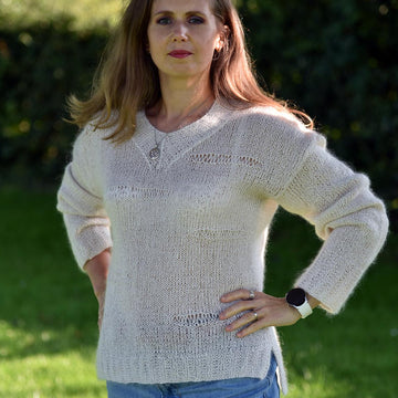 Broken Symmetry V-neck Sweater