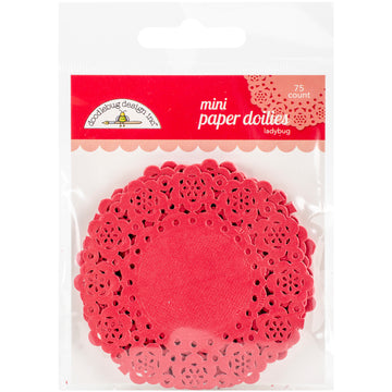 Doodlebug Mini Doilies 3" 75/Pkg - Ladybug