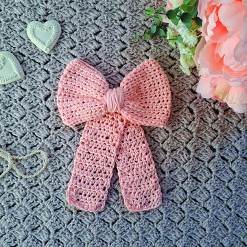 Crochet Hair Bow Slide Pattern