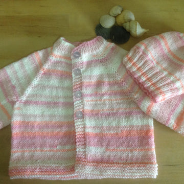 Top down baby cardigan