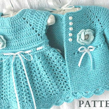 Knitting Pattern Baby Cardigan Crochet Pattern Baby Dress