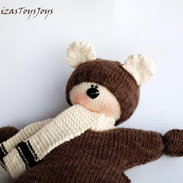 Waldorf knitted Bear doll for small babies