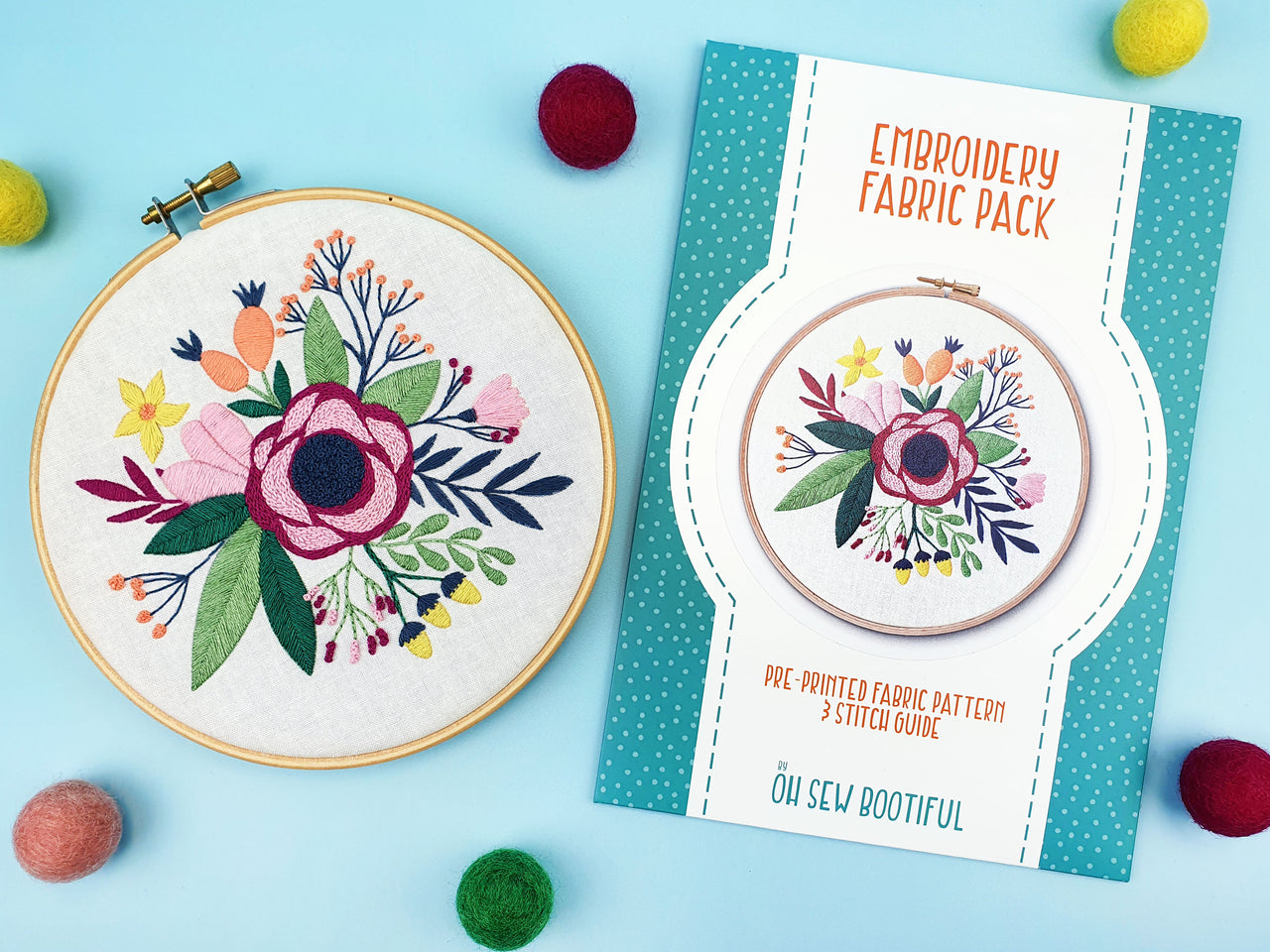 Oh Sew Bootiful Poppy Bouquet Fabric Pack