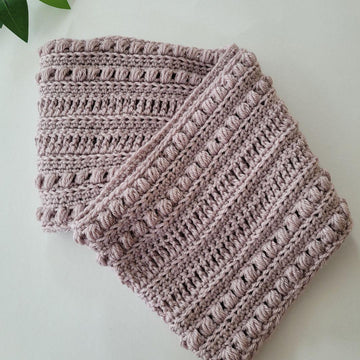 Puff Stitch Infinity Scarf