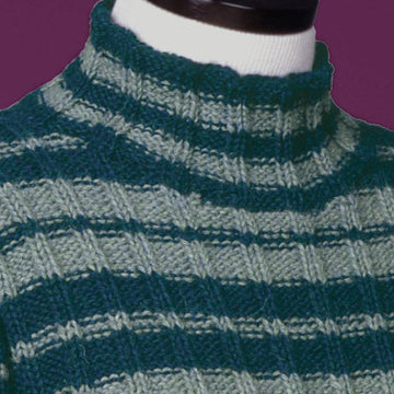 Striped Reverse Rib Mock Turtleneck #114