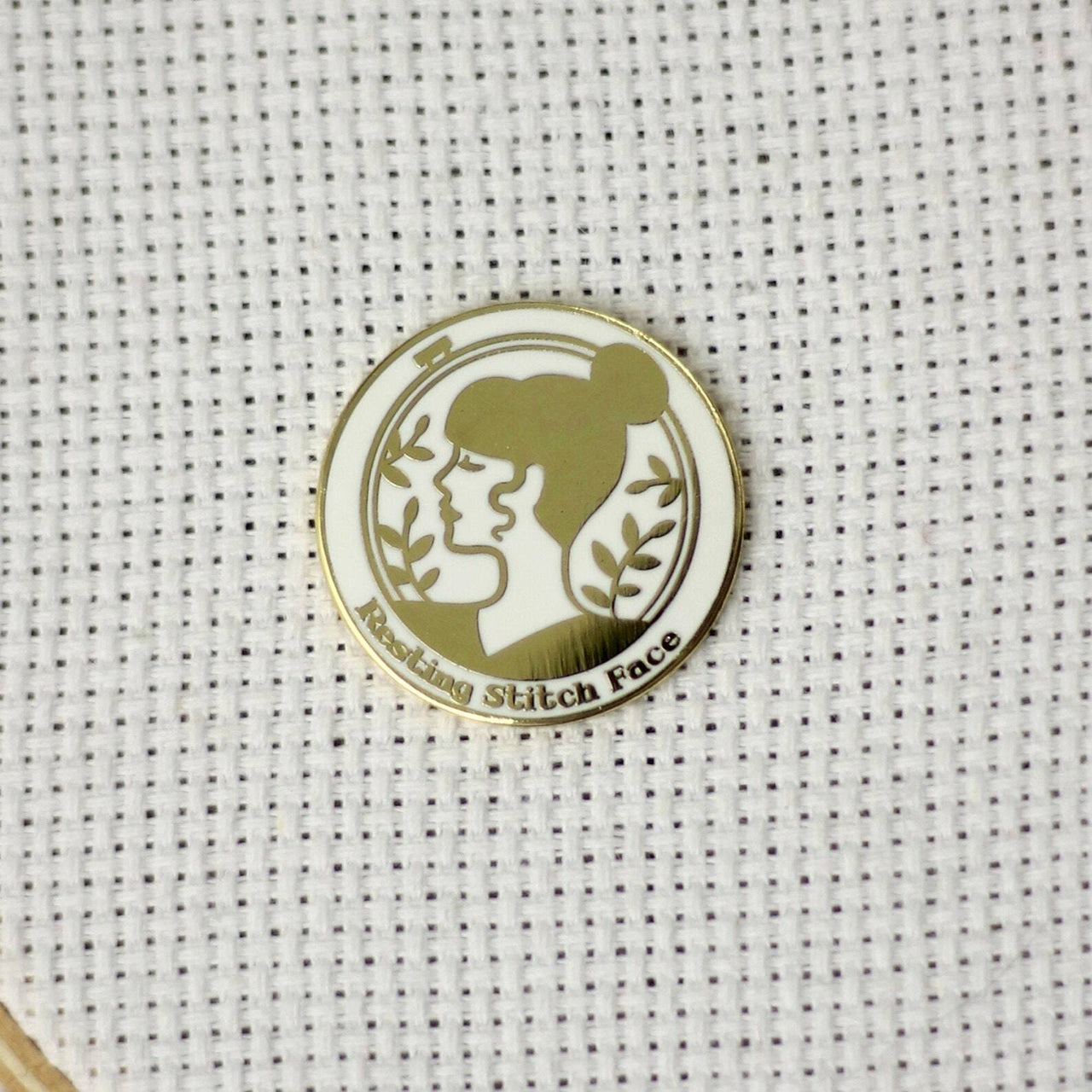 The Snarky Crafter Resting Stitch Face - Gold