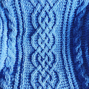 Celtic Cable Saxon Braid Baby Blanket