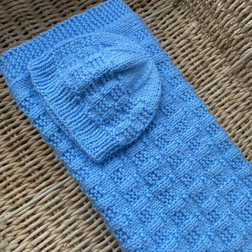 Easy Garter and Rib Blanket and Hat