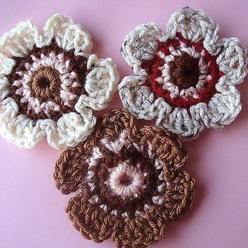 633-F, CROCHET FLOWER