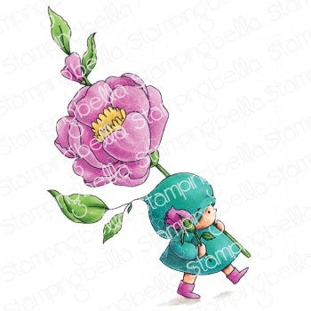 Stamping Bella Cling Stamps - Bundle Girl With A Rose