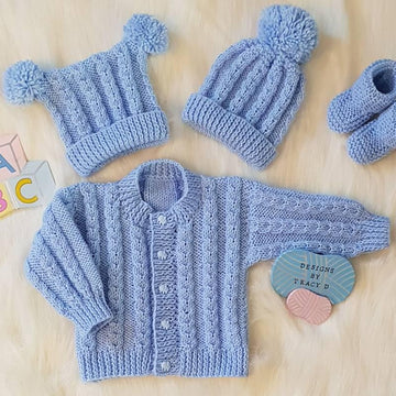 Oliver baby knitting pattern 0-3 & 6-12mths