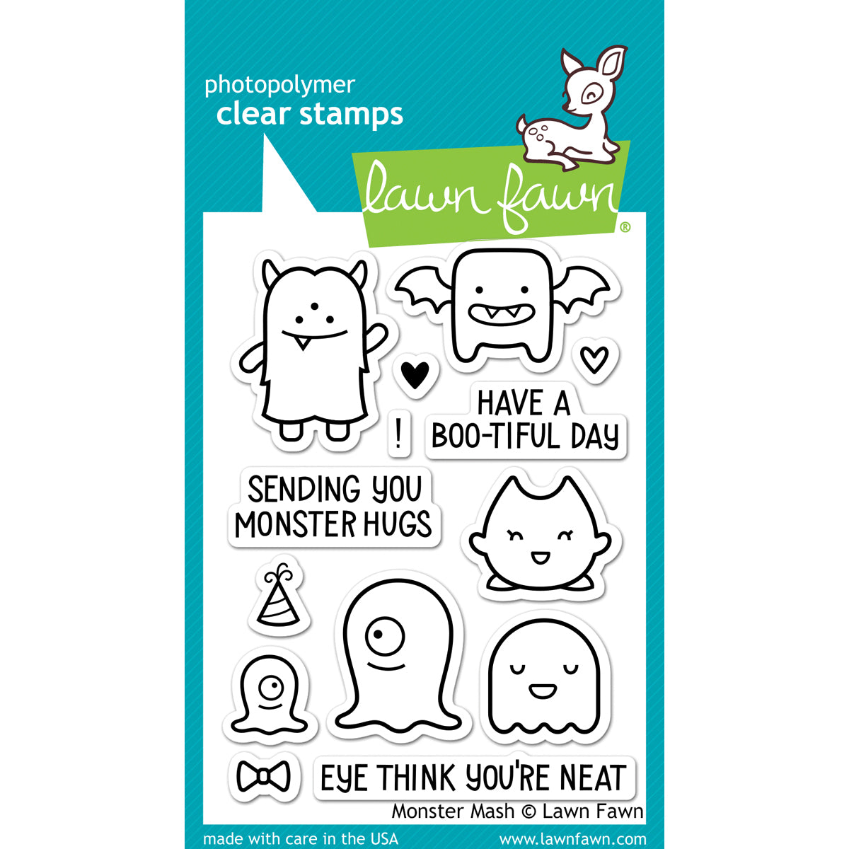 Lawn Fawn Clear Stamps 3"X4" - Monster Mash