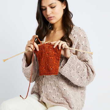 Moloko Cardigan in Wool and the Gang Tina Tape Yarn - Leaflet
