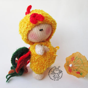 Pebble doll Rooster