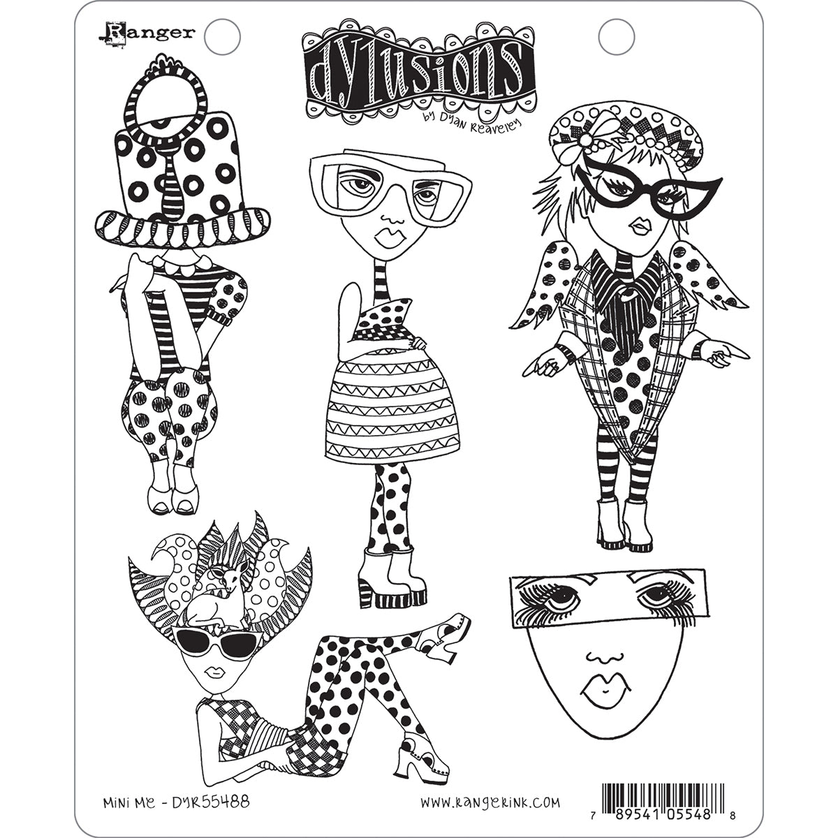 Ranger Dyan Reaveley's Dylusions Cling Stamp Collections 8.5"X7" - Mini Me
