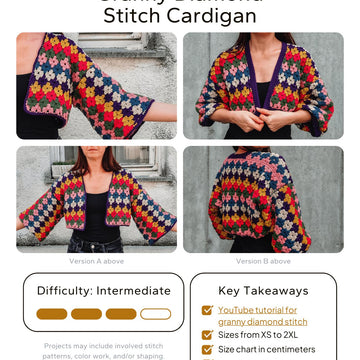 Granny Diamond Stitch Cardigan