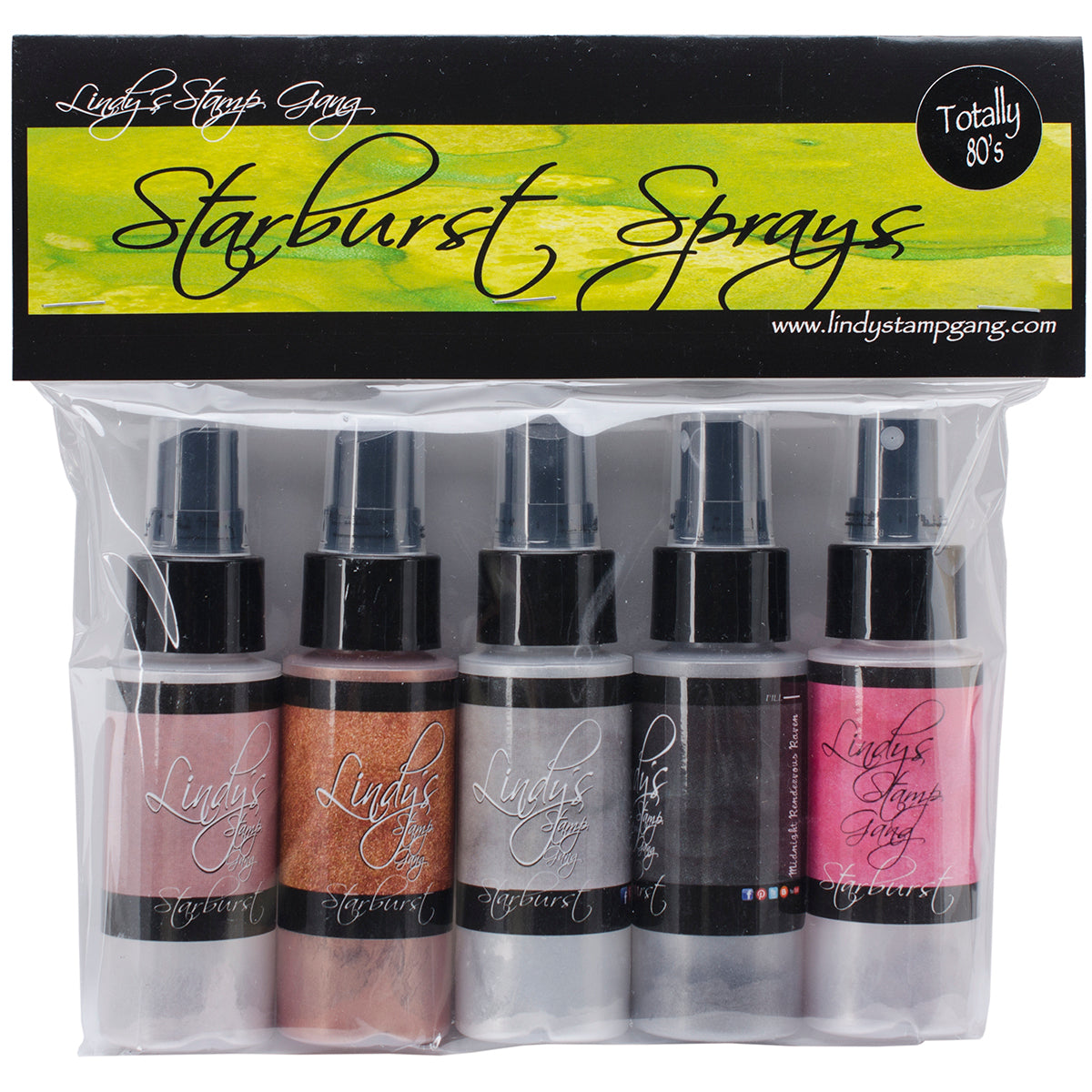 Lindy's Stamp Gang Starburst Sprays 2oz 5/Pkg - Totally 80's