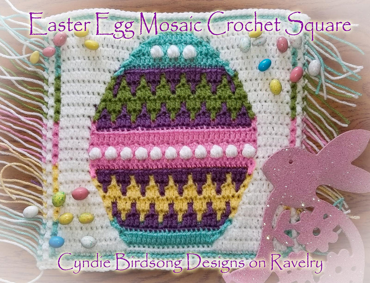 Easter Egg Mosaic Crochet square