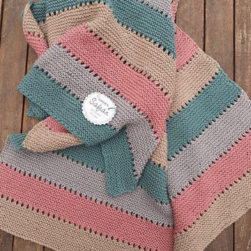 Reversible Garter Pram Blanket