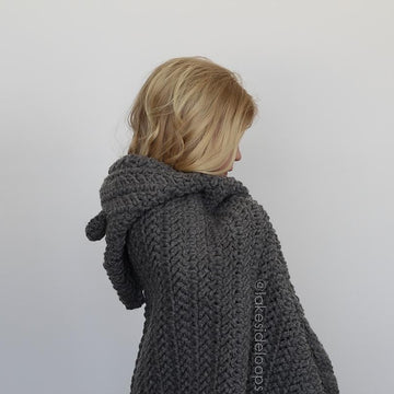 Jensen Herringbone Hooded Bear Blanket