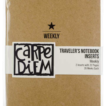 Carpe Diem Traveler's Notebook Inserts 5"X8.25" 2/Pkg - Two Weekly, 26 Weeks Each