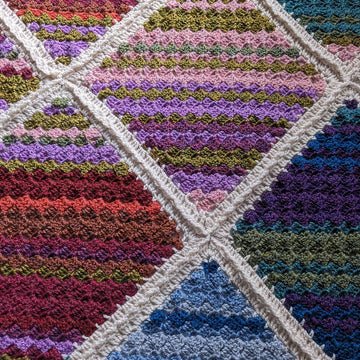 Rustic Squares Temperature Blanket