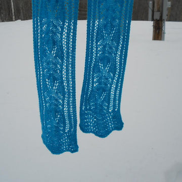 Blue Frost Lace Scarf