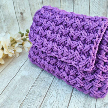 Origami One-Piece Textured Crochet Bag