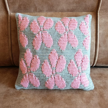 Pink bouquet pillow