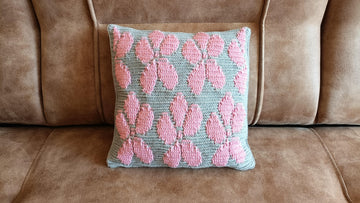 Pink bouquet pillow