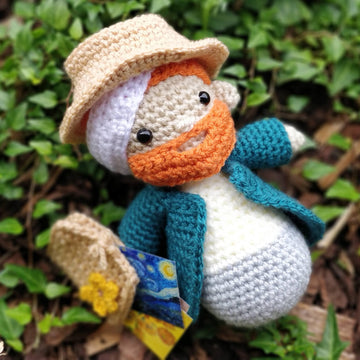 Iconic People Set 1 Audrey Hepburn Mozart Marilyn Monroe Charlie Chaplin van Gogh Amelia Earhart Leonardo da Vinci Frida Kahlo amigurumi crochet