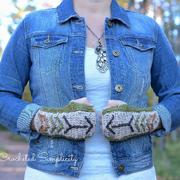 "Boho Chic" Arrow Fingerless Gloves