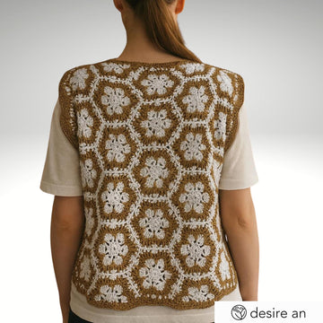 Flower Vest – Granny Square Crochet Pattern