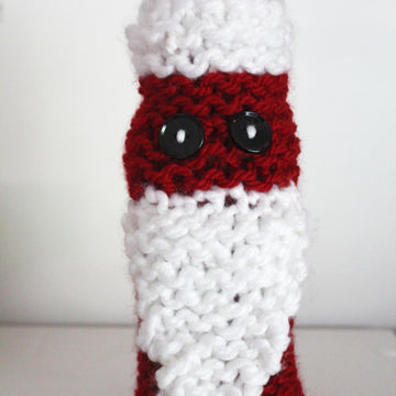 Knitted Santa Bottle Holder