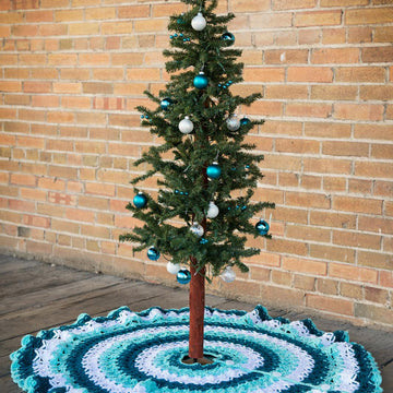 Beautifully Textured Christmas Tree Skirt