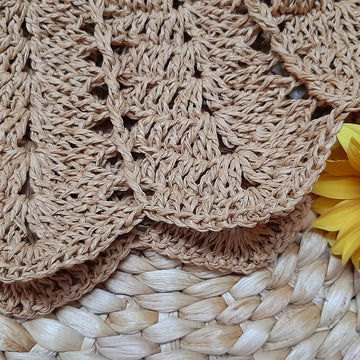 Crochet Summer Hat with Paper Yarn